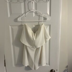 Lulus Power of Love White Strapless Romper